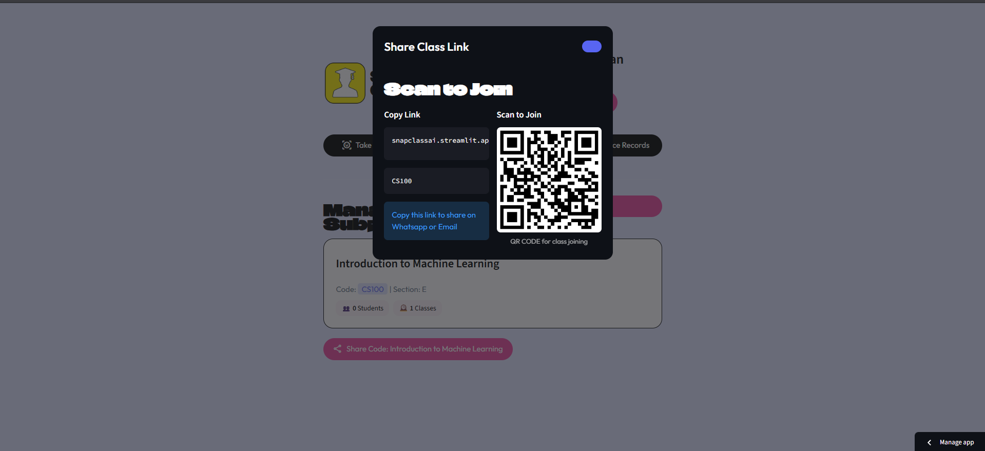 Share QR or Link